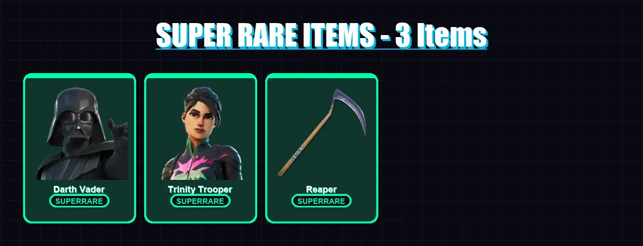 [SWITCH/XBOX/PSN/PC] | Darth Vader | Trinity Trooper | Raz | Fade | The Imagined | 244 skin | 206 pickaxe | 194 emote | 136 glider | Lv2133 — Fortnite account