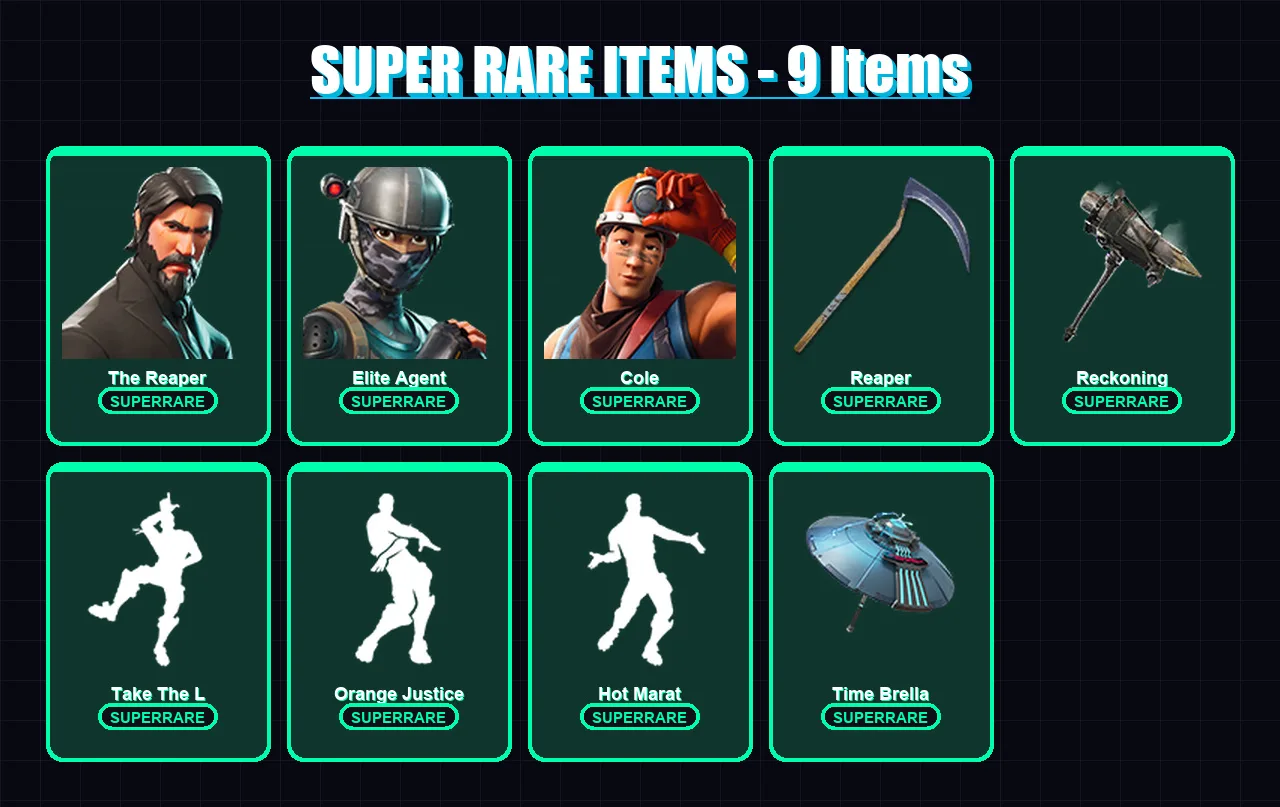 [PC/XBOX/PSN] | The Reaper | Elite Agent | Omega | Cole | Vendetta | 100 skin | 102 pickaxe | 101 emote | 109 glider | Lv1531 — Fortnite account