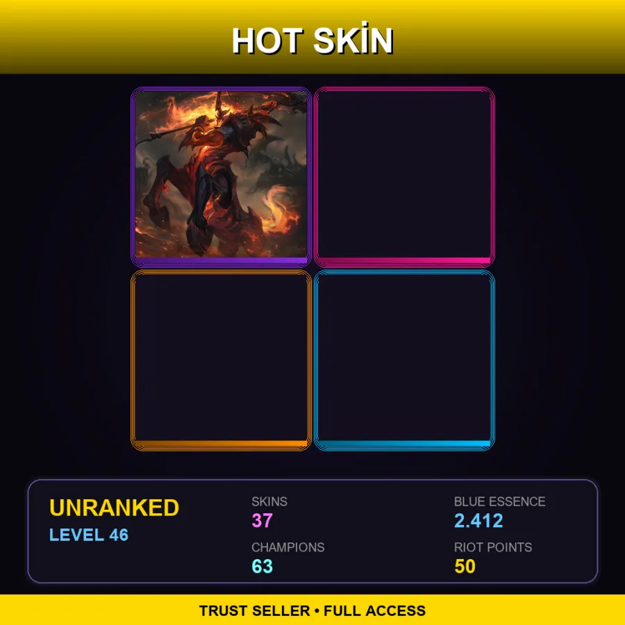 EUW | Lv46 | Unranked | 37 Skin | 63 Champ