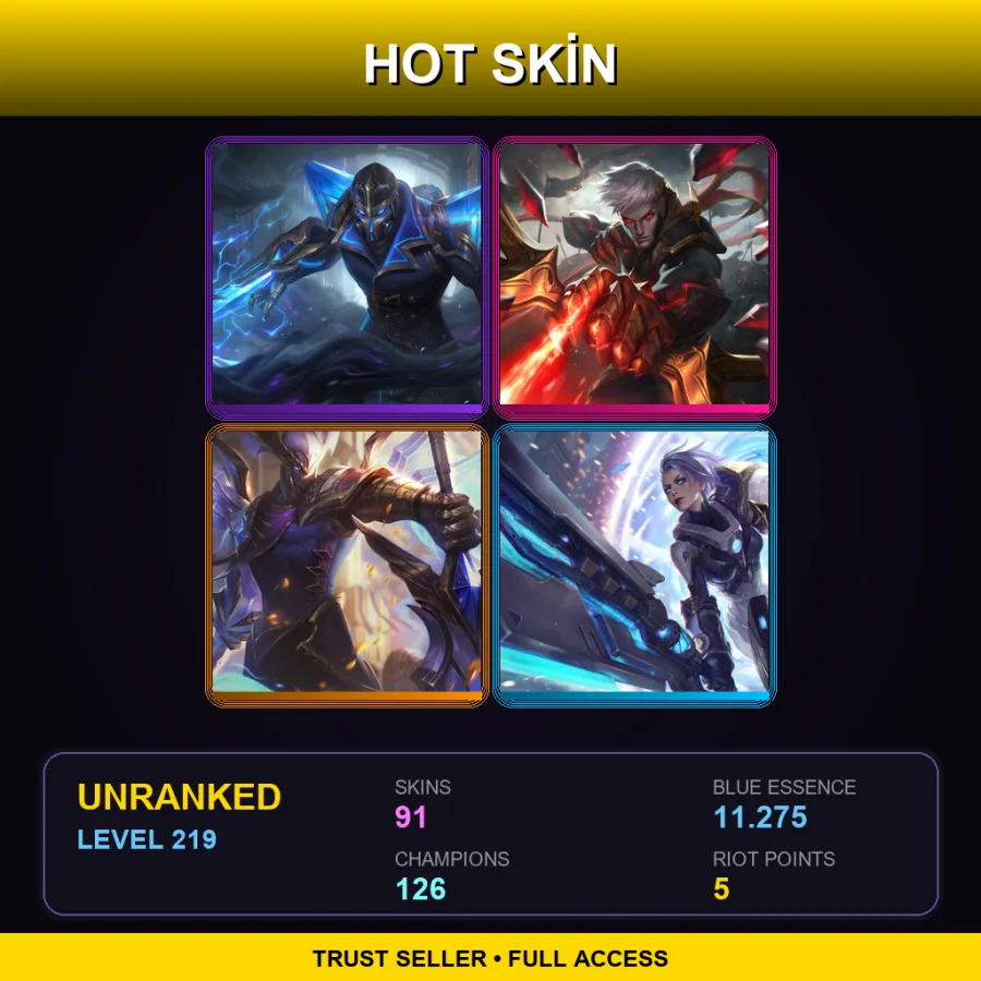 VN | Lv219 | Unranked | 91 Skin | 126 Champ — Cottontail Fizz