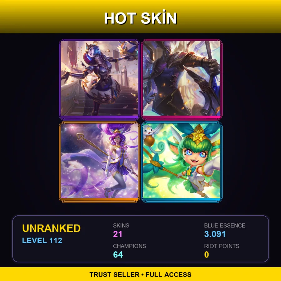 SG | Lv112 | Unranked | 21 Skin | 64 Champ — Death Sworn Viktor