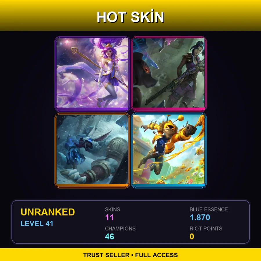 EUW | Lv41 | Unranked | 11 Skin | 46 Champ