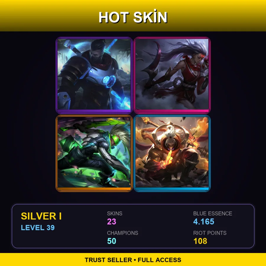 EUW | Lv39 | Silver I | 23 Skin | 50 Champ