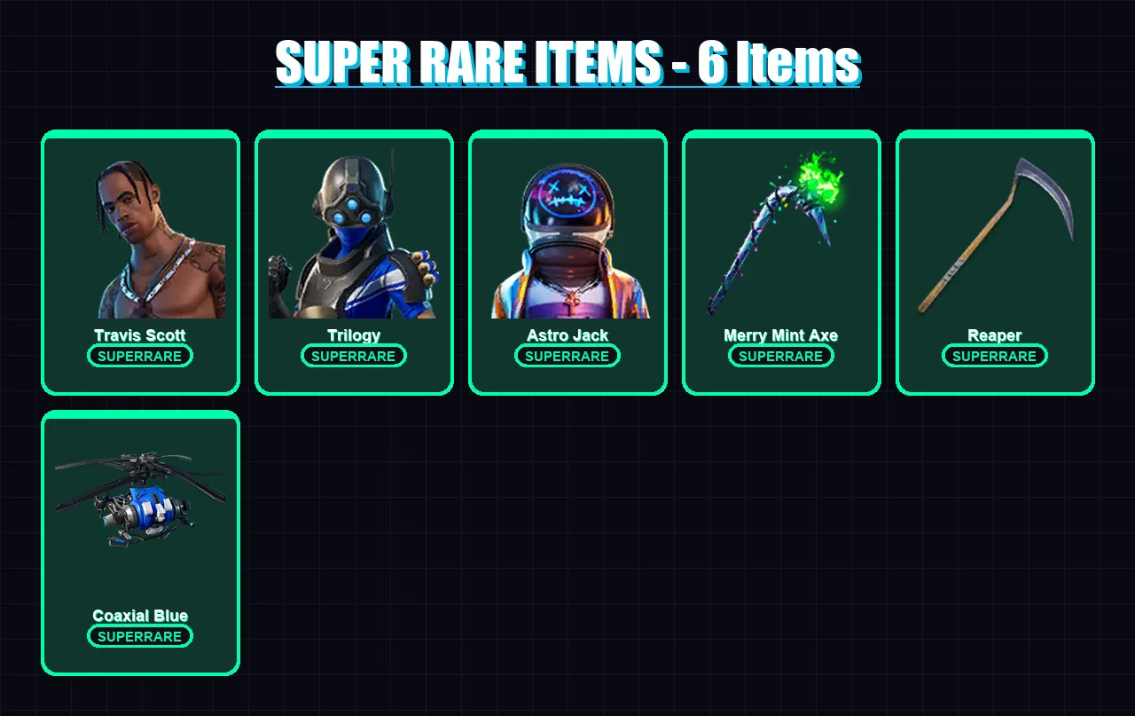 [PC/XBOX/PSN] | Travis Scott | Trilogy | Astro Jack | Fade | Midas | 39 skin | 23 pickaxe | 35 emote | 25 glider | Lv482 — Fortnite account