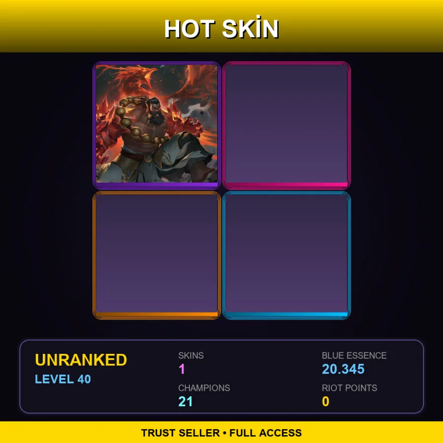 EUNE | Lv40 | Unranked | 1 Skin | 21 Champ