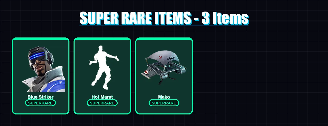 [PC/XBOX] | Blue Striker | Drift | Lynx | Spider Knight | Criterion | 16 skin | 7 pickaxe | 15 emote | 16 glider | Lv208
