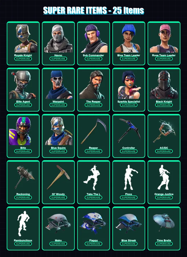 [PS4/PS5/XBOX/PC] | Royale Knight | Havoc | Sub Commander | 119 skin | Lv1678