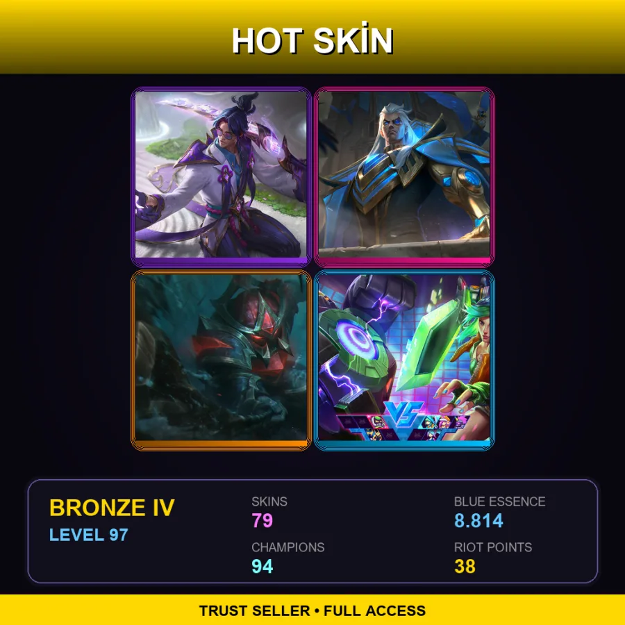 NA | Lv97 | Bronze IV | 79 Skin | 94 Champ