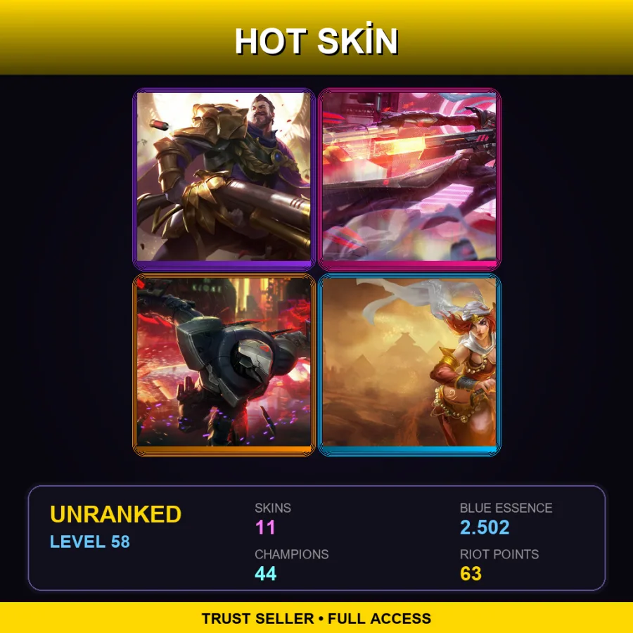 EUW | Lv58 | Unranked | 11 Skin | 44 Champ — Skt T1 Nami