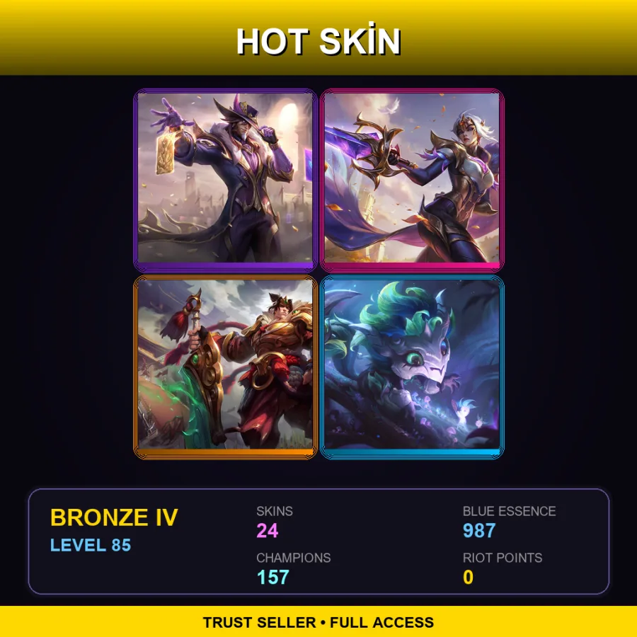 VN | Lv85 | Bronze IV | 24 Skin | 157 Champ