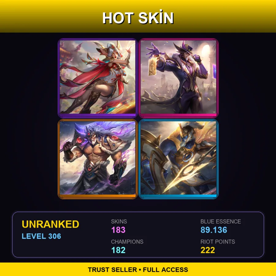 JP | Lv306 | Unranked | 183 Skin | 182 Champ