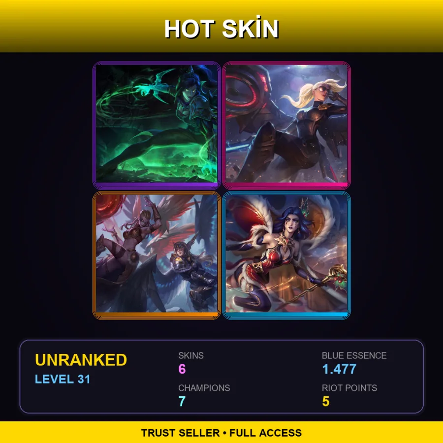 EUNE | Lv31 | Unranked | 6 Skin | 7 Champ