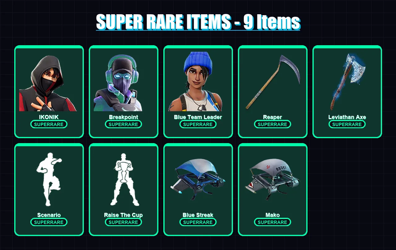 [PC/XBOX/PSN] | Renegade Raider (OG) | IKONIK | Breakpoint | Blue Team Leader | Raz | 184 skin | 145 pickaxe | 107 emote | 102 glider | Lv1829 — Fortnite account