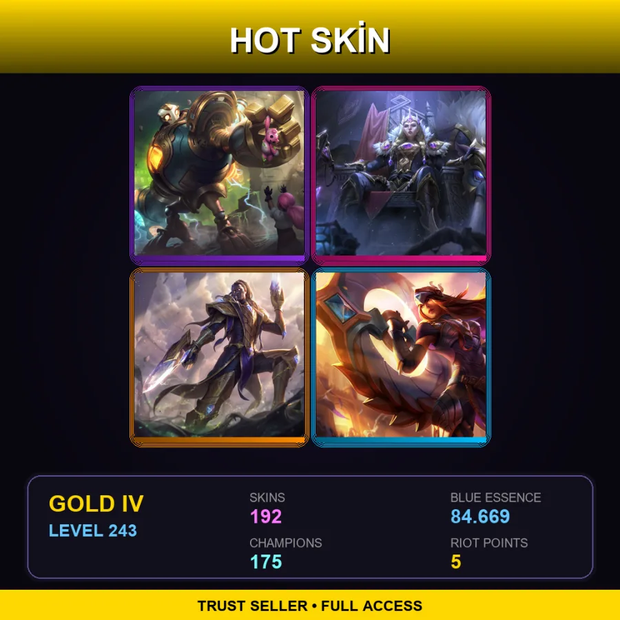 VN | Lv243 | Gold IV | 192 Skin | 175 Champ