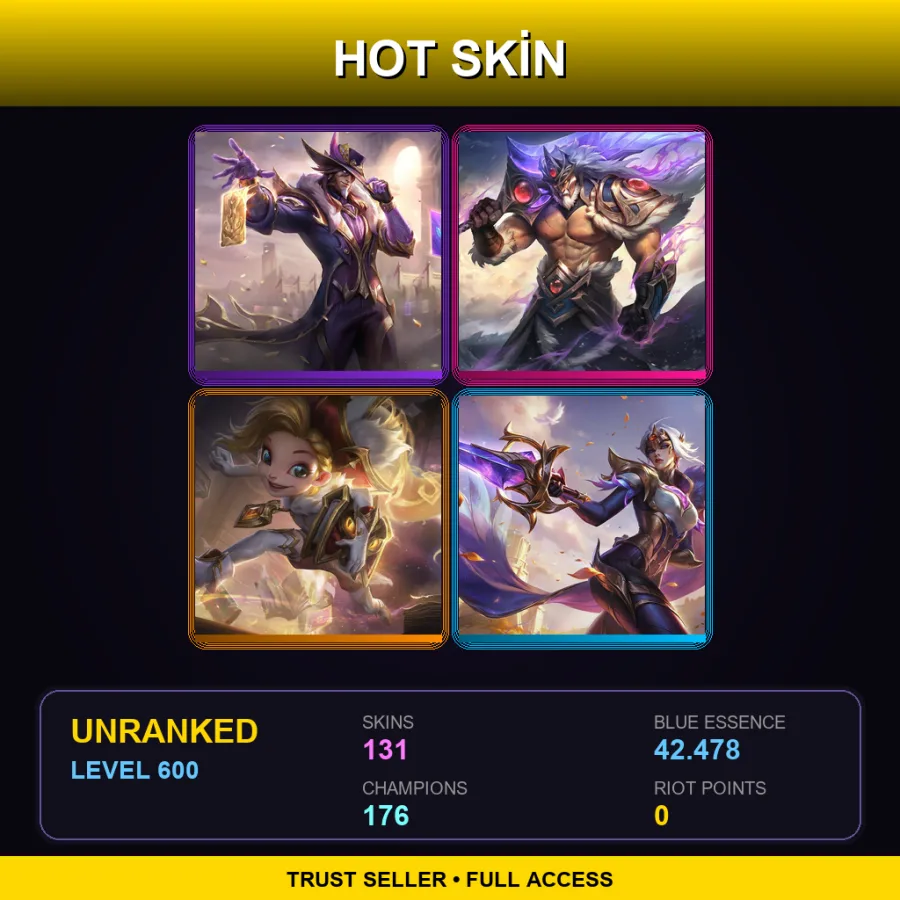 LAN | Lv600 | Unranked | 131 Skin | 176 Champ — Firecracker Teemo