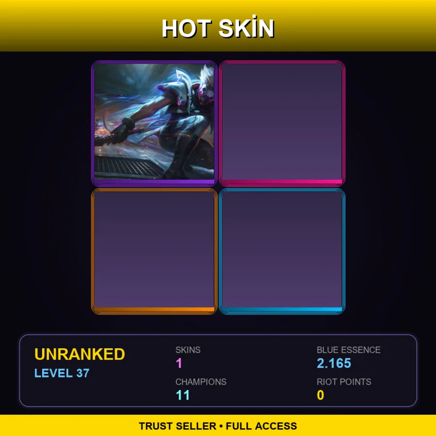 LAN | PsyOps Master Yi | 1 Skin | 11 Champ | Lv37