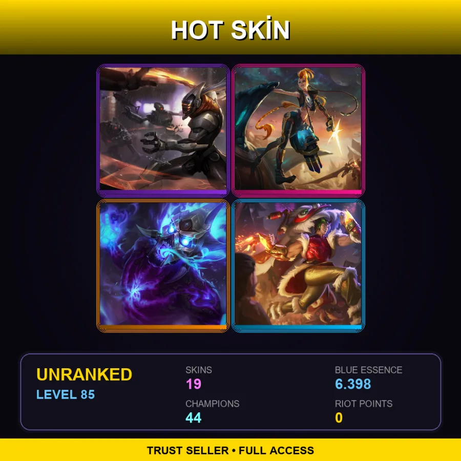 LAS | Lv85 | Unranked | 19 Skin | 44 Champ