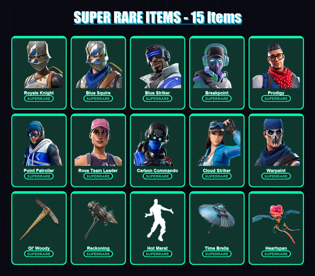 [PS4/PS5/XBOX/PC] | Royale Knight | Blue Squire | Blue Striker | Breakpoint | Prodigy | 127 skin | 157 pickaxe | 150 emote | 140 glider | Lv2409 — Fortnite account