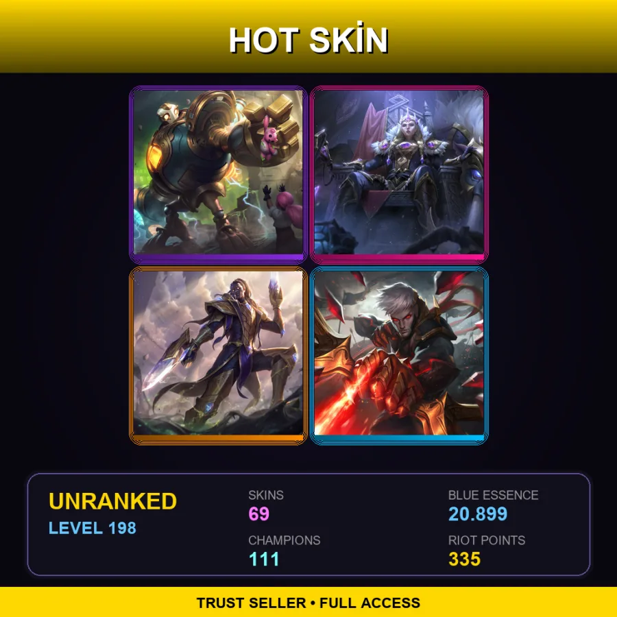 TR | Lv198 | Unranked | 69 Skin | 111 Champ — Program Leblanc