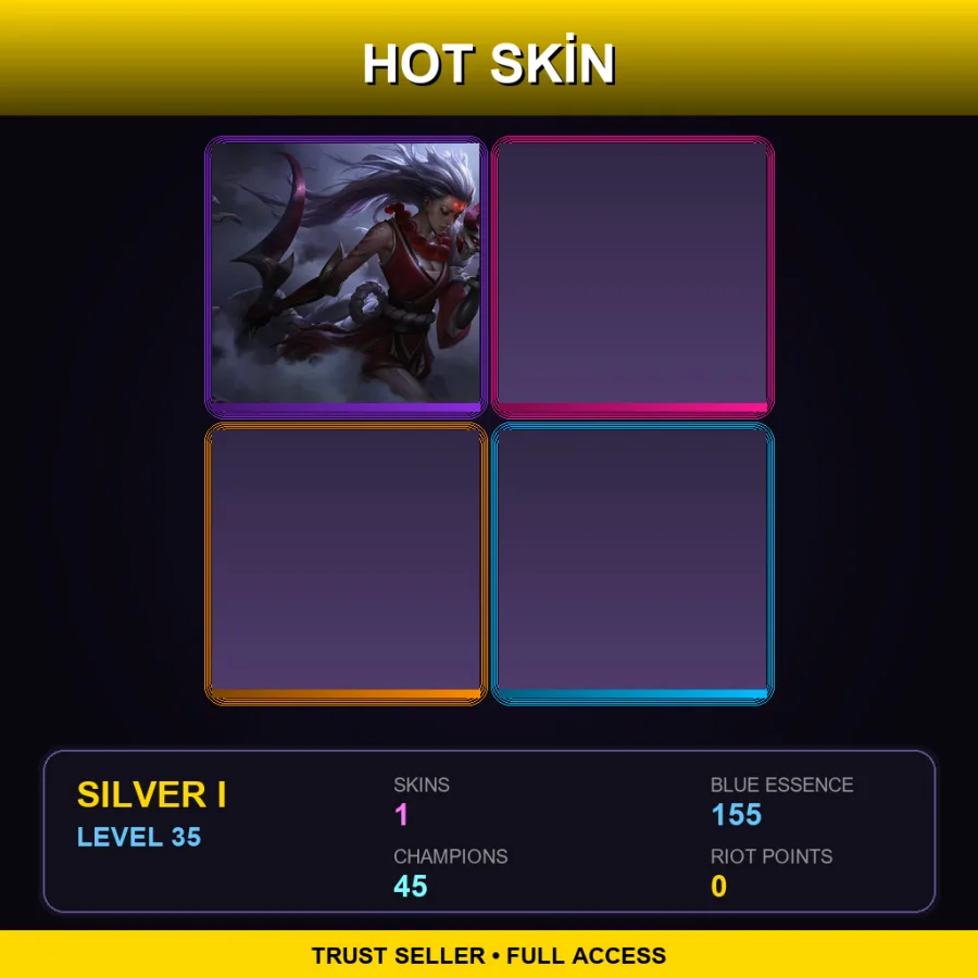 EUNE | Lv35 | Silver I | 1 Skin | 45 Champ — LoL account