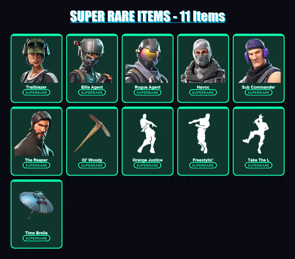 [PC/PSN] | Trailblazer | Elite Agent | Rogue Agent | Havoc | Sub Commander | 19 skin | 47 pickaxe | 35 emote | 34 glider | Lv522