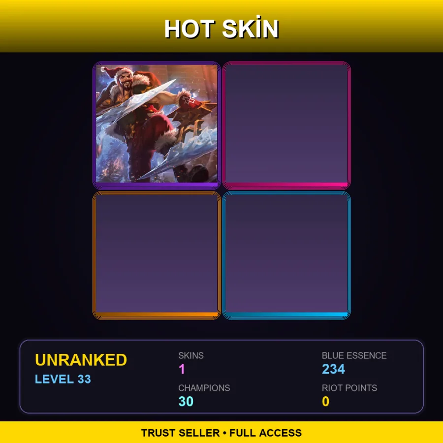 LAS | Lv33 | Unranked | 1 Skin | 30 Champ