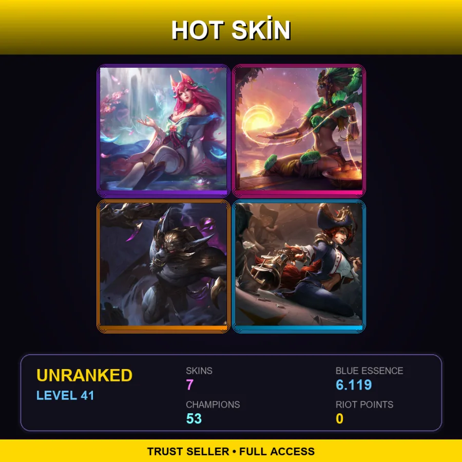 BR | Lv41 | Unranked | 7 Skin | 53 Champ