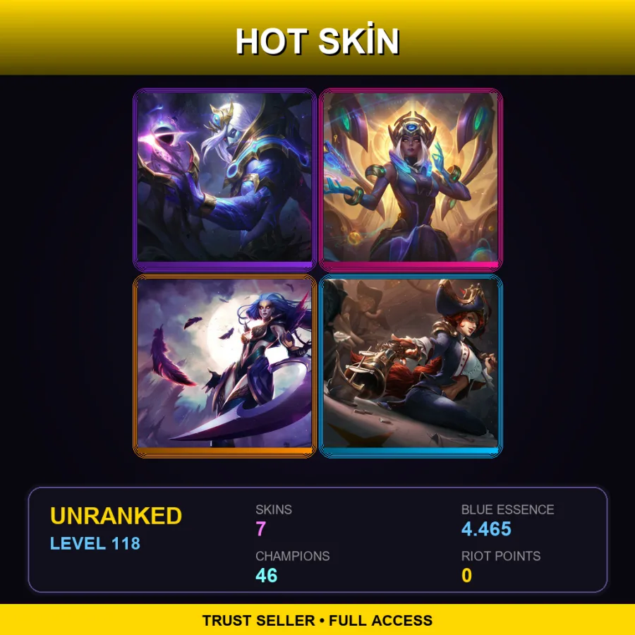 TR | Lv118 | Unranked | 7 Skin | 46 Champ