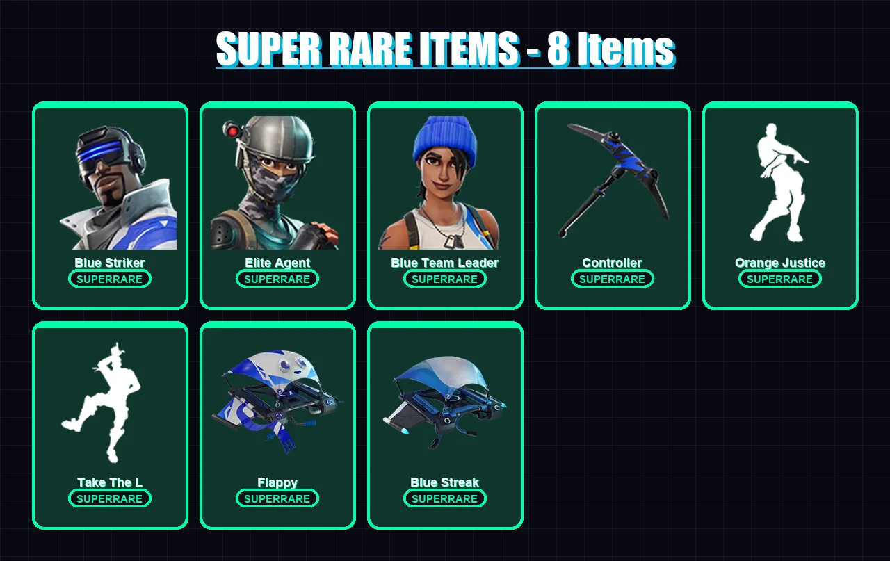 [PC/XBOX/PSN] | Blue Striker | Elite Agent | Blue Team Leader | Dark Voyager | Drift | 24 skin | 18 pickaxe | 27 emote | 24 glider | Lv322