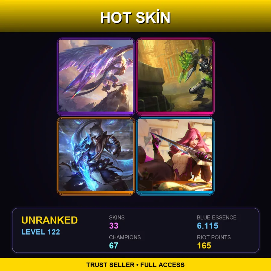 TR | Lv122 | Unranked | 33 Skin | 67 Champ