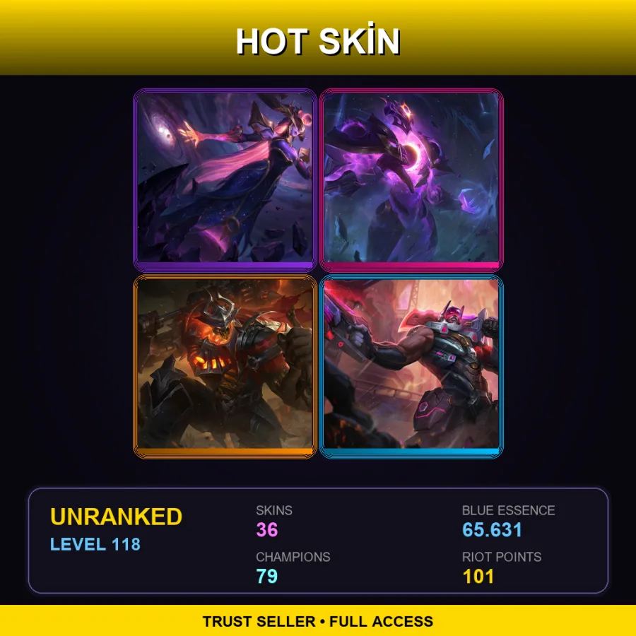 SG | Lv118 | Unranked | 36 Skin | 79 Champ — Worldbreaker Maokai