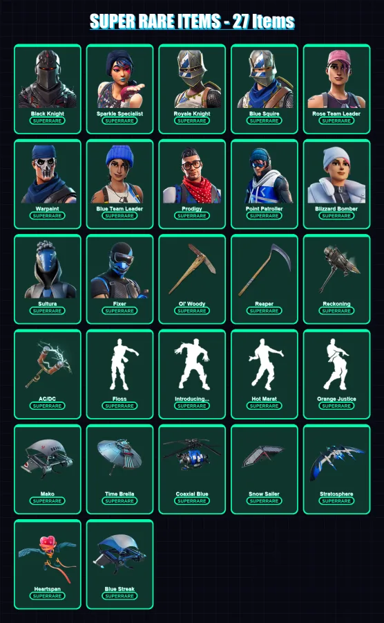 [PC/XBOX/PSN] | OG Skull Trooper | Black Knight | Sparkle Specialist | 157 skin | Lv1613 — Fortnite account