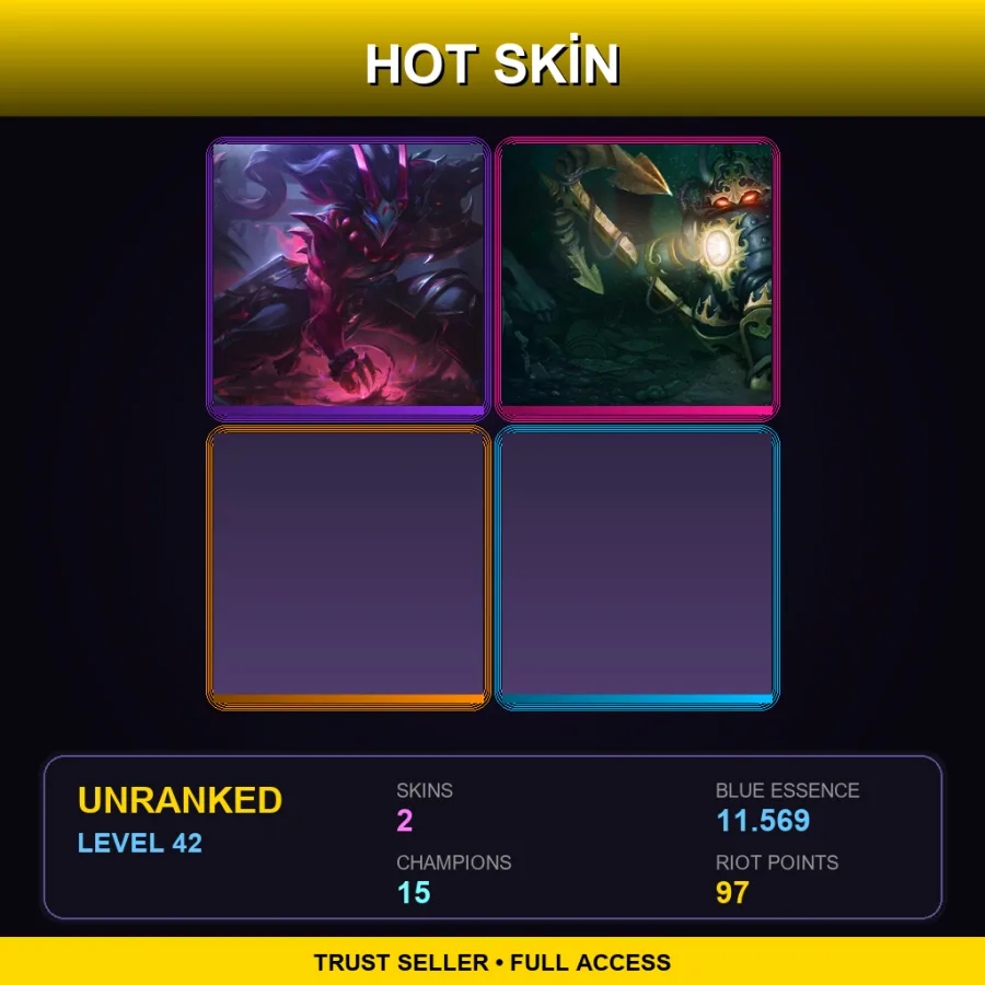 EUNE | Lv42 | Unranked | 2 Skin | 15 Champ