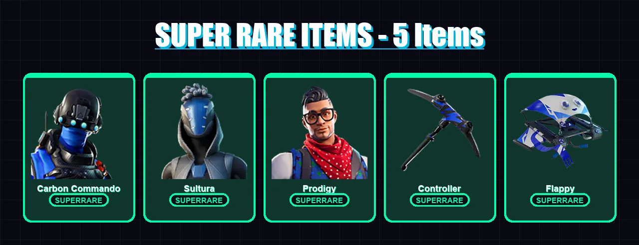 [PS4/PS5/XBOX/PC] | Carbon Commando | Sultura | Prodigy | Yuki Yubari | Slayer Juice WRLD | 8 skin | 8 pickaxe | 9 emote | 7 glider | Lv46