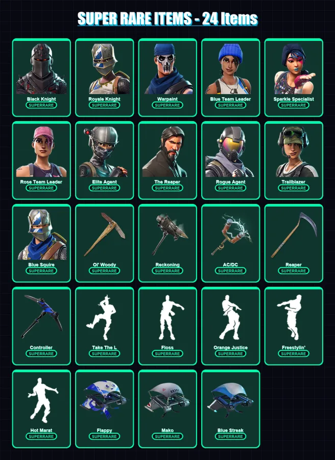 [PC/XBOX/PSN] | Black Knight | Royale Knight | Warpaint | 106 skin | Lv1053