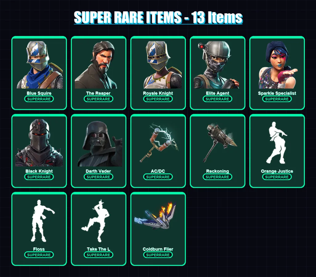 [PC/PSN] | Blue Squire | The Reaper | Royale Knight | Elite Agent | Sparkle Specialist | 90 skin | 70 pickaxe | 91 emote | 63 glider | Lv873