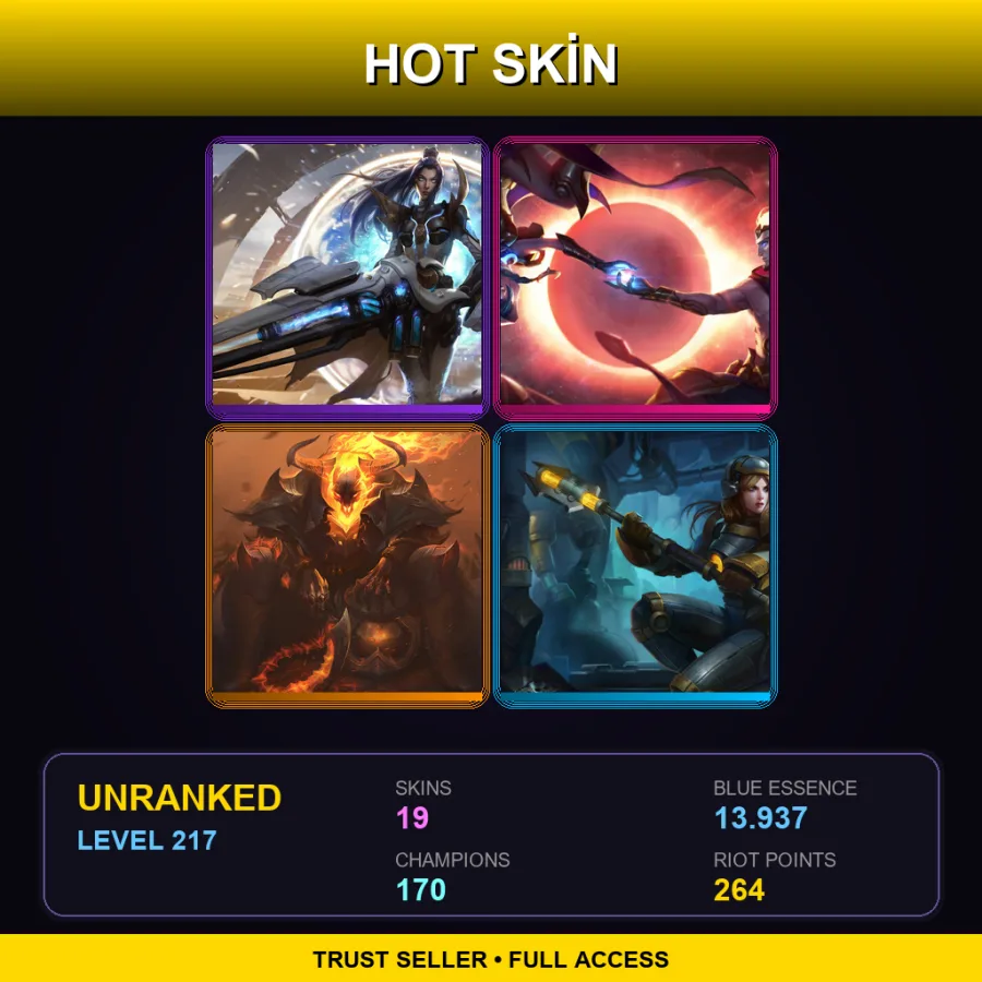EUNE | Lv217 | Unranked | 19 Skin | 170 Champ — Divine Soraka