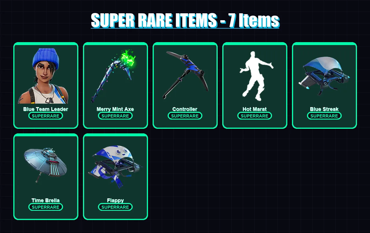 [PC/XBOX/PSN] | Blue Team Leader | Omegarok | Gear Specialist Maya | Deadpool | Valeria | 101 skin | 117 pickaxe | 76 emote | 87 glider | Lv1468