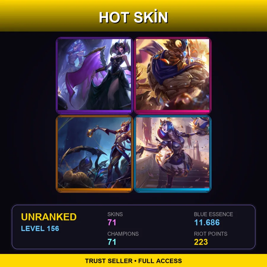 LAS | Lv156 | Unranked | 71 Skin | 71 Champ