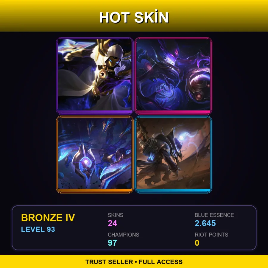 LAS | Lv93 | Bronze IV | 24 Skin | 97 Champ