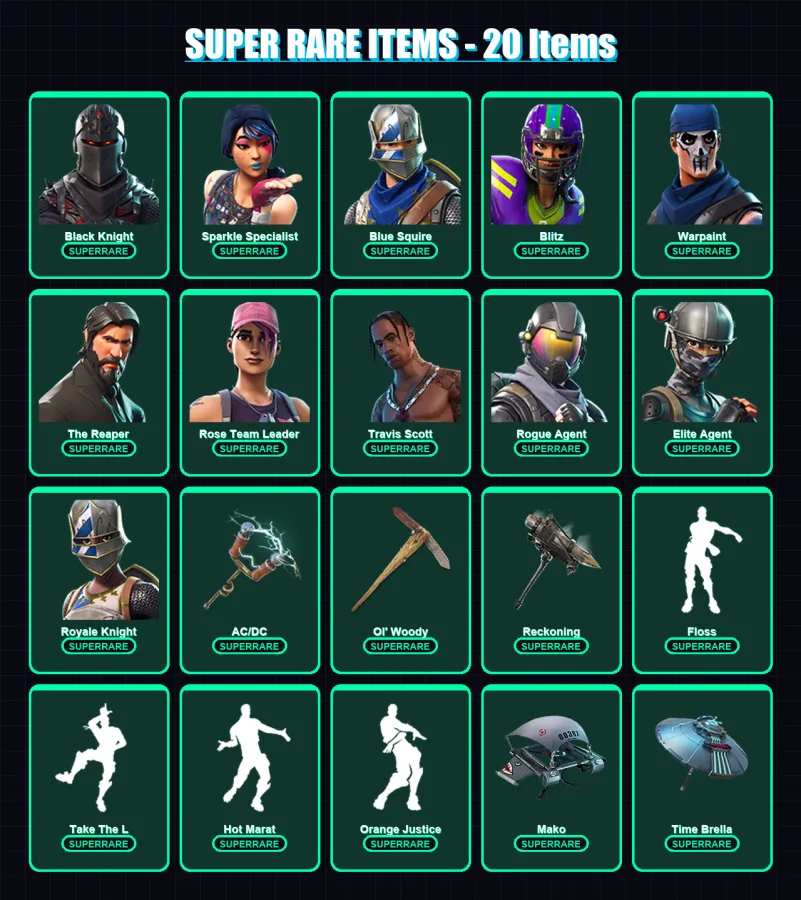 [PS4/PS5/XBOX/PC] | Black Knight | Sparkle Specialist | Blue Squire | Blitz | Warpaint | 81 skin | 81 pickaxe | 87 emote | 91 glider | Lv1315