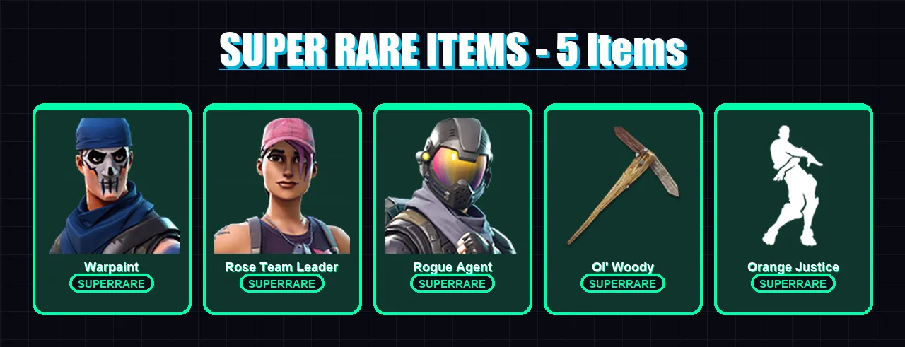 [PC/XBOX/PSN] | Warpaint | Rose Team Leader | Rogue Agent | Drift | Huntress | 7 skin | 9 pickaxe | 7 emote | 8 glider | Lv139