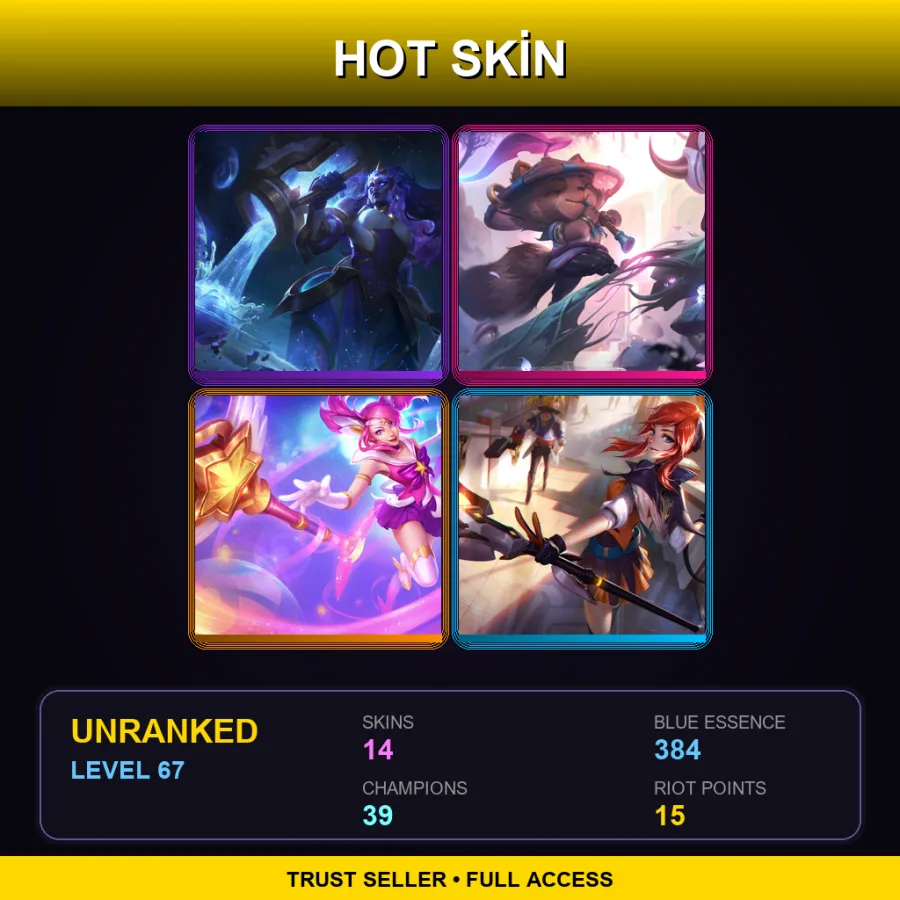 LAS | Lv67 | Unranked | 14 Skin | 39 Champ