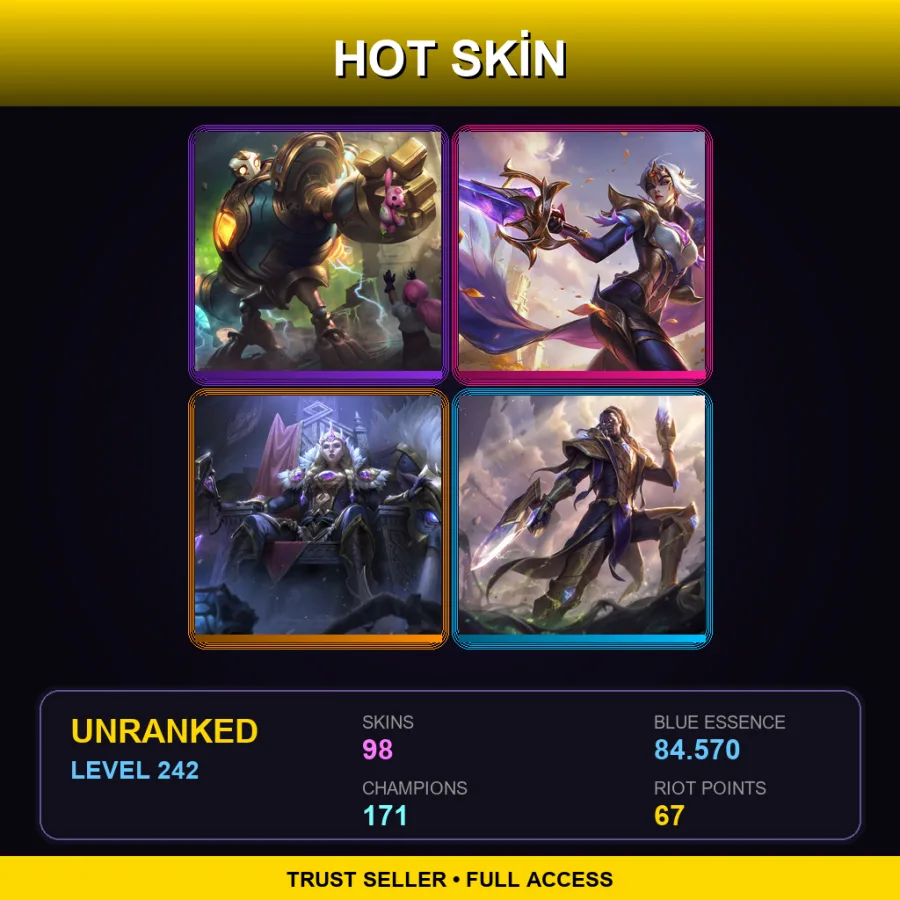 VN | Lv242 | Unranked | 98 Skin | 171 Champ — Skt T1 Ekko