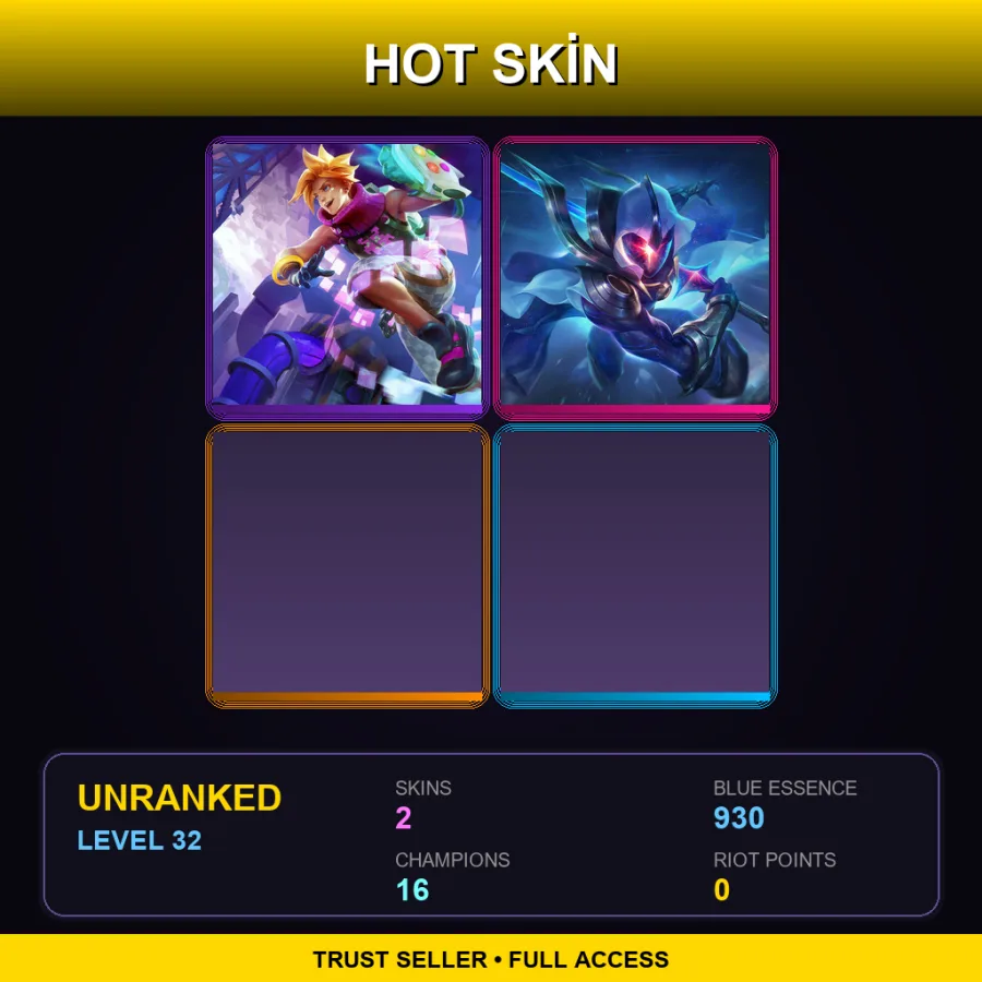 LAS | Lv32 | Unranked | 2 Skin | 16 Champ