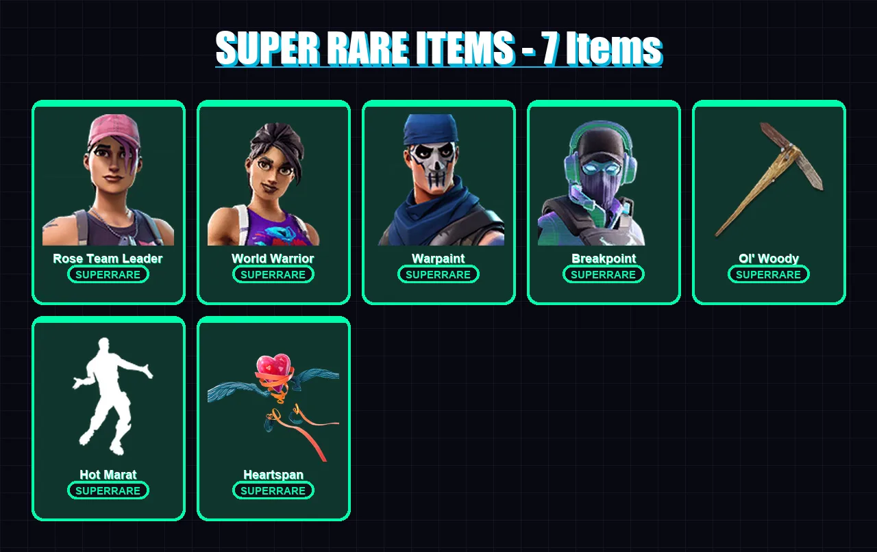 [PC/XBOX/PSN] | Rose Team Leader | World Warrior | Warpaint | Breakpoint | Luxe | 94 skin | 78 pickaxe | 75 emote | 75 glider | Lv827 — Fortnite account