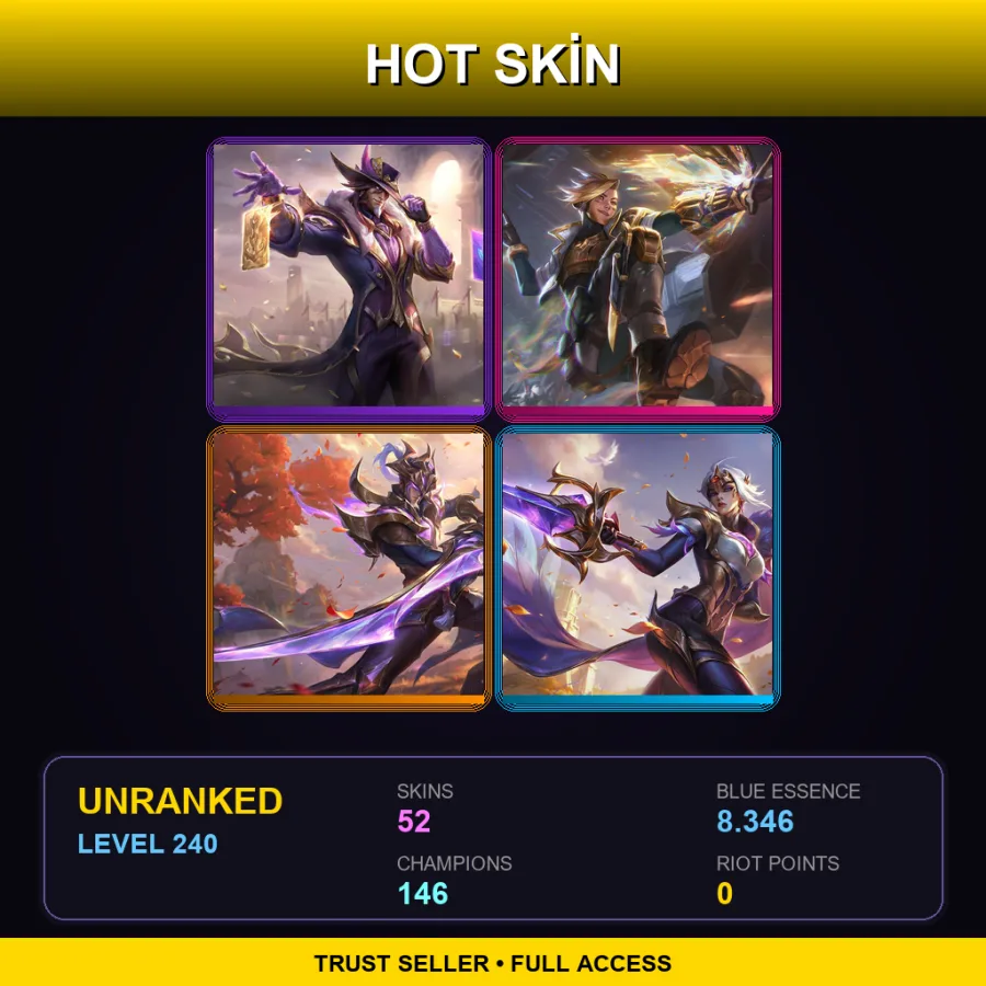 LAN | Lv240 | Unranked | 52 Skin | 146 Champ — Woof And Lamb Kindred