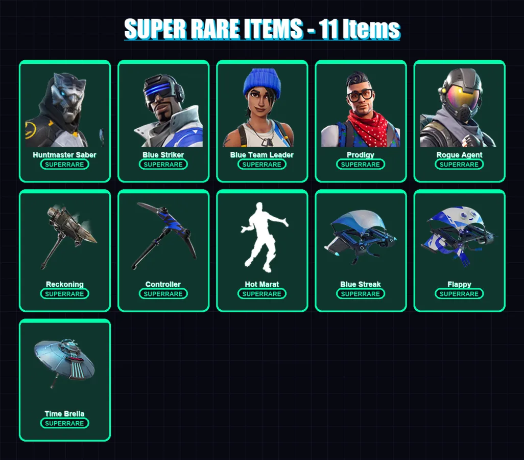 [PS4/PS5/XBOX/PC] | Huntmaster Saber | Blue Striker | Blue Team Leader | 200 skin | Lv2841 — Fortnite account