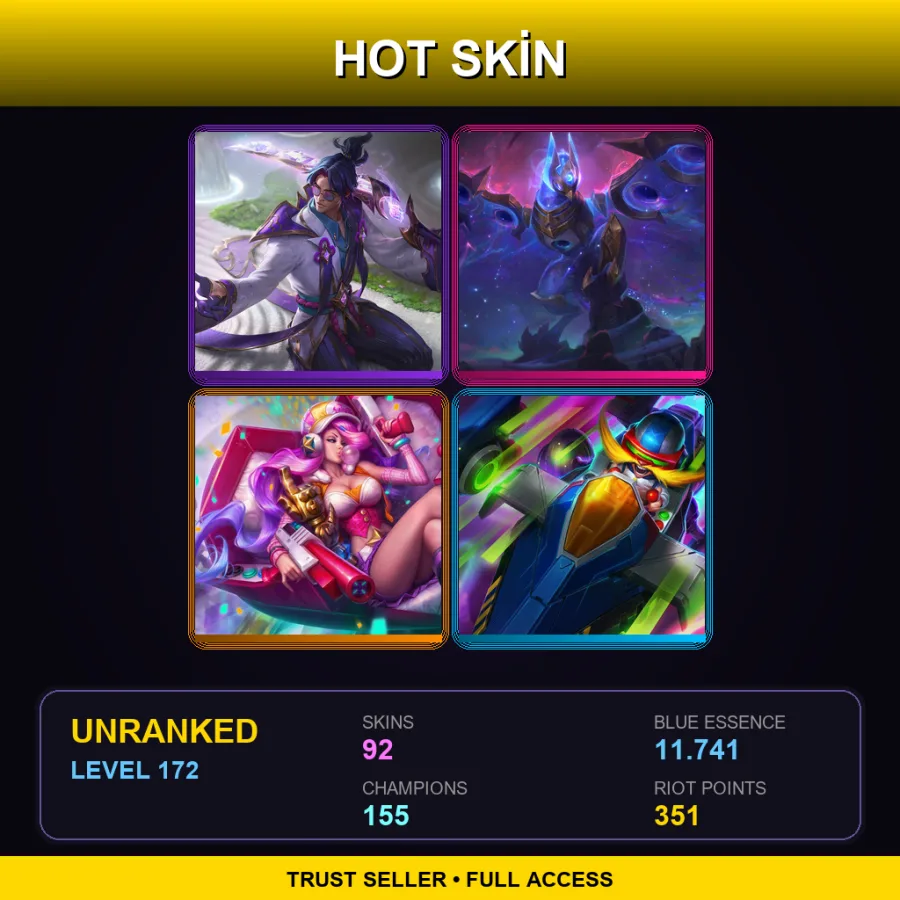 BR | Lv172 | Unranked | 92 Skin | 155 Champ