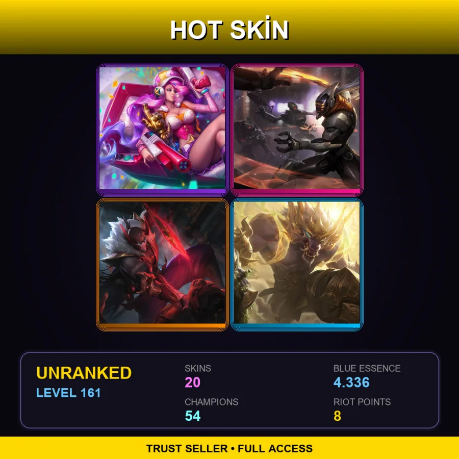 EUNE | Lv161 | Unranked | 20 Skin | 54 Champ